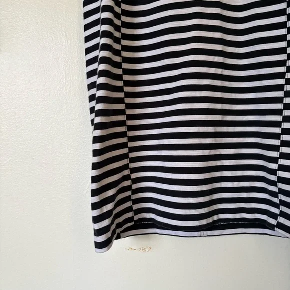 J. Crew Black and White Striped Midi Dress Size Small - Picture 5 of 13